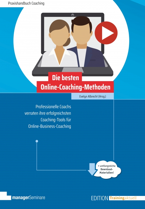 Buchcover: Die besten Online-Coaching-Methoden, Hg. Evelyn Albrecht, managerSeminare 2023